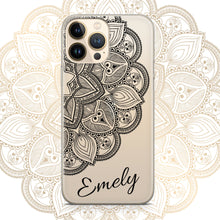Lade das Bild in den Galerie-Viewer, Personalisierte Handyhuelle iPhone 13 Mandala mit Name personalisiert