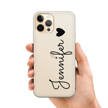 Lade das Bild in den Galerie-Viewer, Handyhülle iPhone 12 Name mit Herz Personalisiert Heart