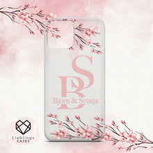 Lade das Bild in den Galerie-Viewer, Handyhülle mit Blüten personalisiert mit initialen und Namen ipHone und Samsung