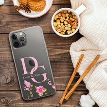 Lade das Bild in den Galerie-Viewer, Cinnamon Liebe Initialen + Namen iPhone Apple 12 Silikon Transparent Tpu einzigartiges Geschenk Liebesbeweis