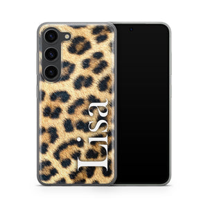 leopard handyhülle, samsung handyhülle, handyhülle mit namen