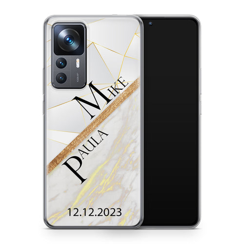 handyhuelle selbst gestalten xiaomi gold marmor design mti Name und datum