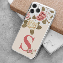 Lade das Bild in den Galerie-Viewer, iPhone 12 Handyhülle Silikon Transparent Apple mit Blumen Buchstabe S mit Blumen Hintergrund durchsichtig Hochwertiger Druck aus Berlin
