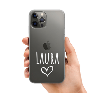 Personalisierte Handyhülle mit Namen & Herz für iPhone | Sweet Heart