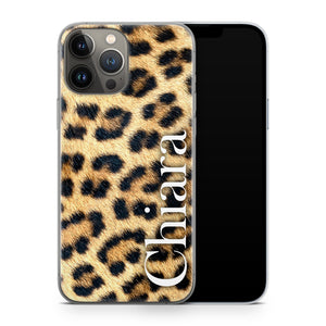 Handyhülle Xiaomi Personalisiert mit Name Leopard